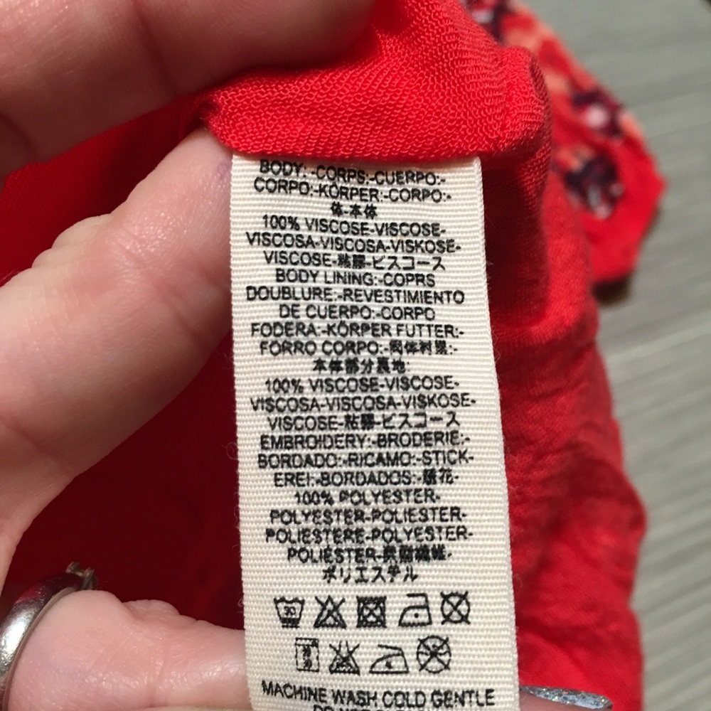 Free people orange Oxford embroidered dress - Picture 4 of 6